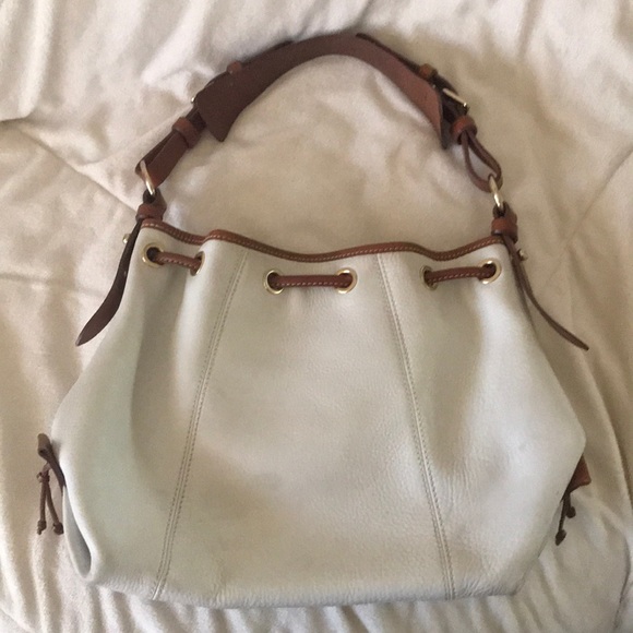 Vintage Dooney & Bourke White Leather Tote - Picture 4 of 7